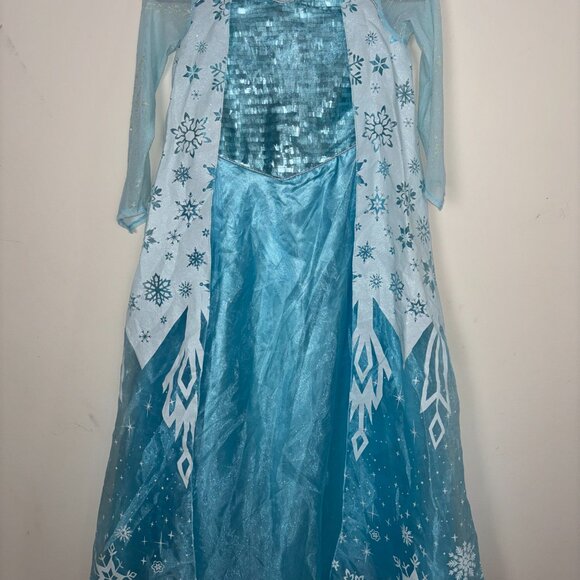 Elegant Disney Princess Elsa Blue Costume Dress Size M(7-8) - Picture 8 of 9